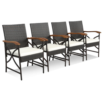 Juego de comedor para exteriores de 5/7 piezas con mesa de madera de acacia - 6 piezas +