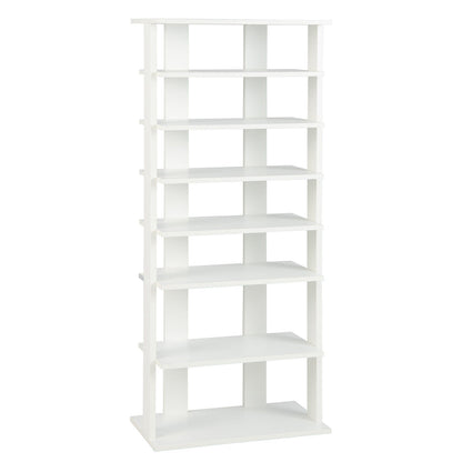 7 Tiers Vertical Shoe Rack for Front Door-Rustic Brown