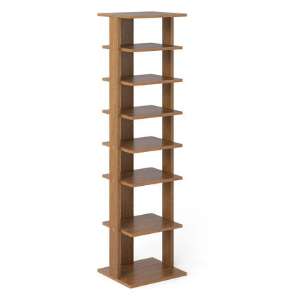 7-Tier Shoe Rack Practical Free Standing Shelves Storage Shelves-Black