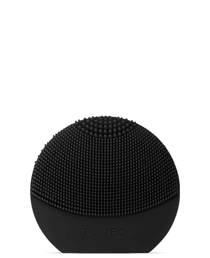 FOREO LUNA play plus facial cleansing device, round black silicone with soft nodules on Tampa Home & Garden Store