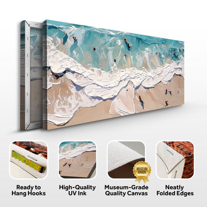 Beach Days Wall Art XV canvas two-panel seascape with turquoise waves on Tampa Home & Garden Store