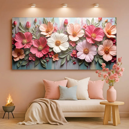 Colorful Floral Realistic Wall Art II canvas by Tailored Canvases crafting canvas with blooms on Tampa Home & Garden Store