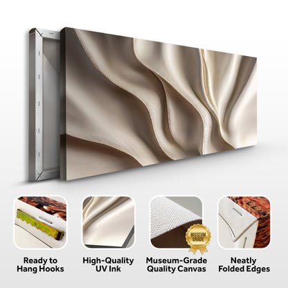 Beige Minimalist Wall Art V canvas with flowing fabric folds Tailored Canvases crafting canvas on Tampa Home & Garden Store