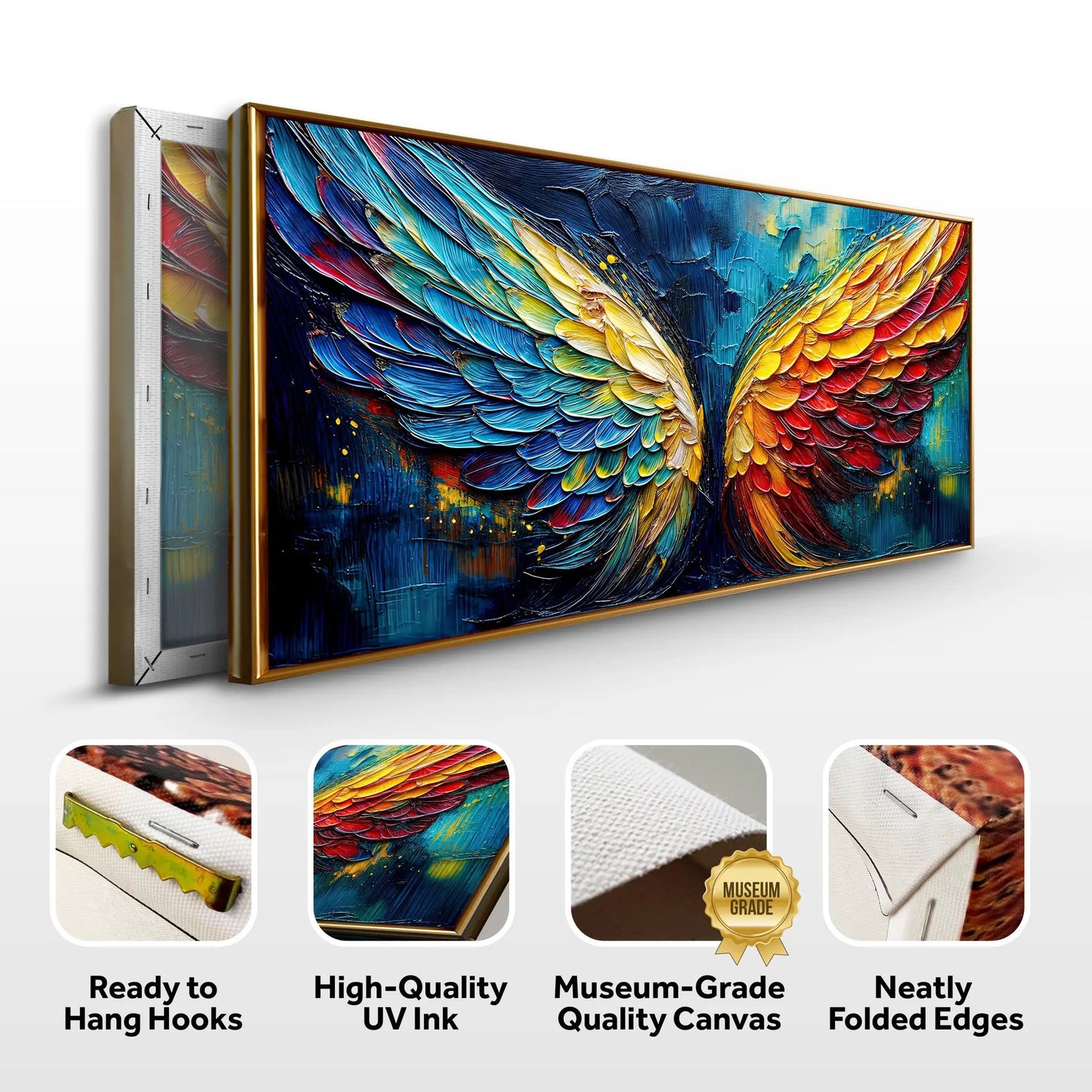 Wings of Fire Canvas Wall Art Made in USA