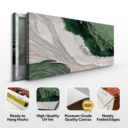 Green Rivers Abstract Wall Art II canvas by Tailored Canvases, green textured abstract design on Tampa Home & Garden Store