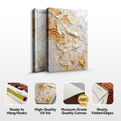 Three-panel Minimalist Wave abstract art canvas in beige cream orange by Tailored Canvases on Tampa Home & Garden Store