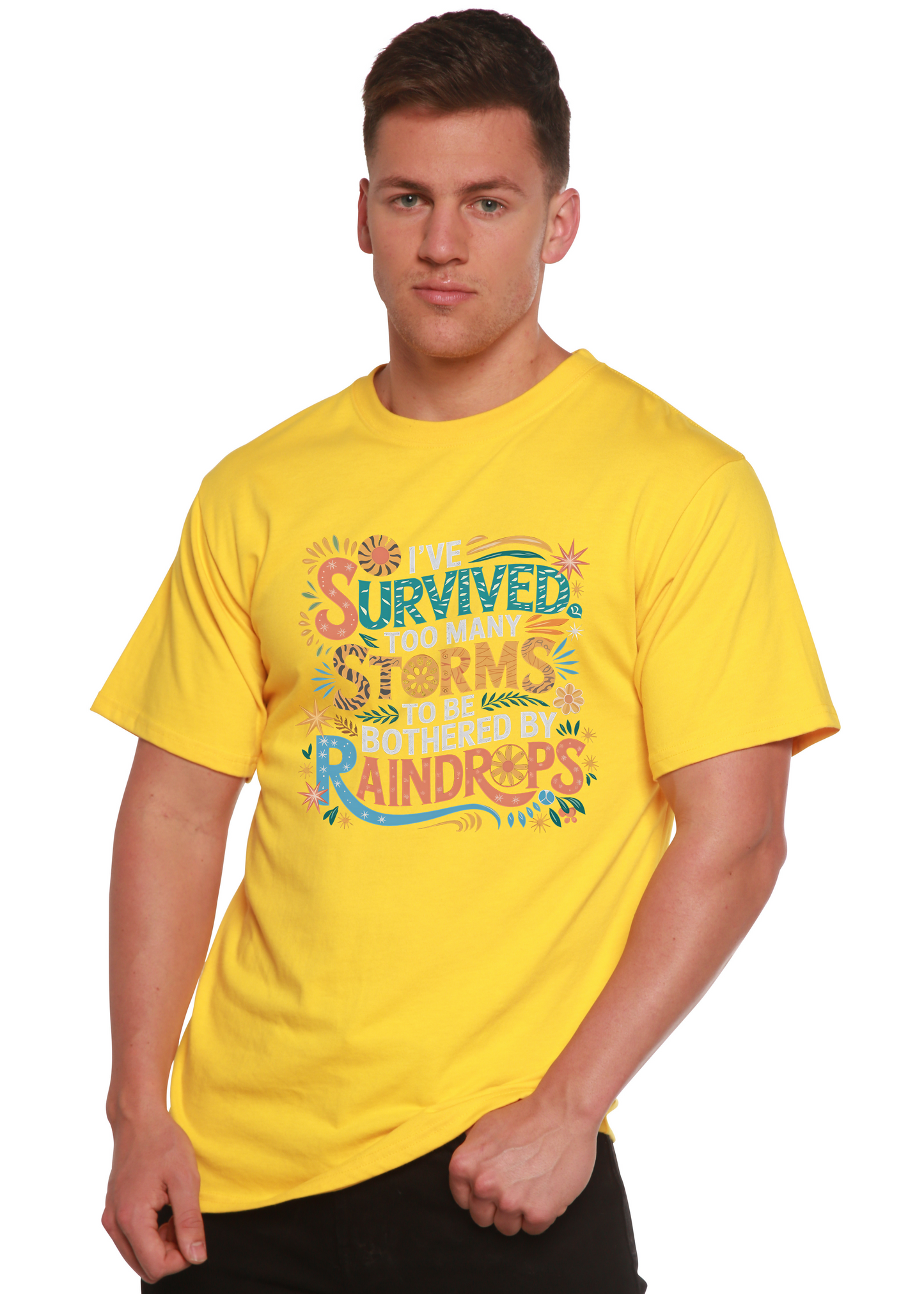 I Survived Storms and Unisex Bamboo Cotton Tee