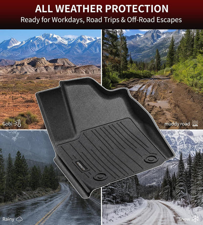 Umbrauto all-weather floor mats for Toyota Tacoma, black TPE, front & rear waterproof on Tampa Home & Garden Store
