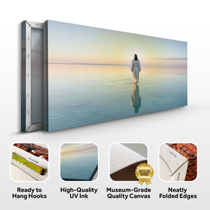 Reflections Faith Wall Art XVII canvas by Tailored Canvases, serene sunset over calm water on Tampa Home & Garden Store