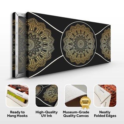 Gold Sacred Geometry Wall Art Canvas USA