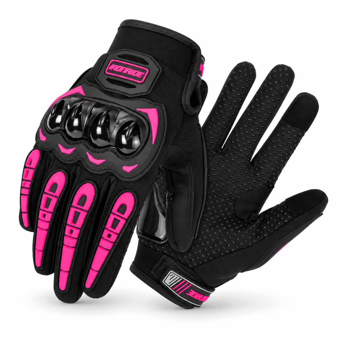 Summer Breathable Touch Screen Gloves black motorcycle gloves BikerZoneZ pink knuckle guard pair on Tampa Home & Garden Store