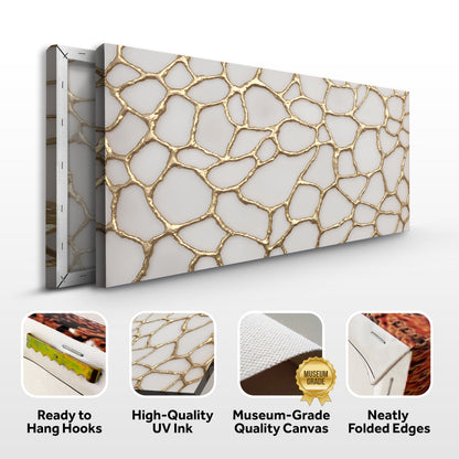 Golden Neurons Wall Art canvas with gold vein pattern by Tailored Canvases on Tampa Home & Garden Store