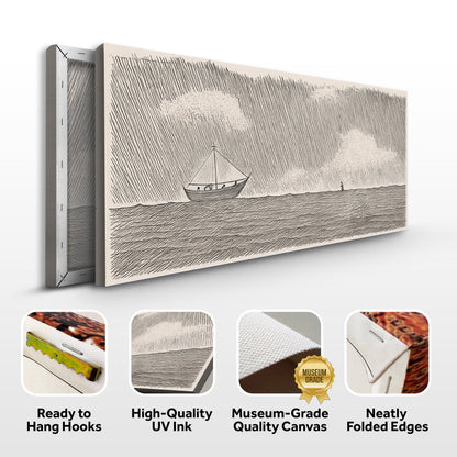 Jesus Walking On Water Faith Wall Art II canvas by Tailored Canvases, nautical boat scene on Tampa Home & Garden Store