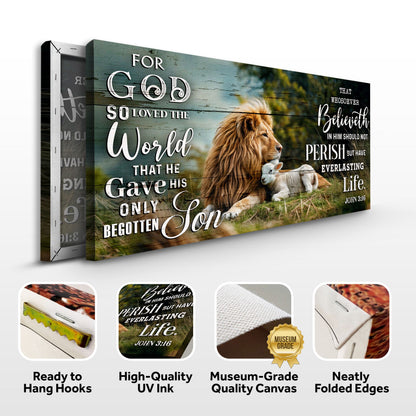 Canvas John 3:16 Faith Sign by Tailored Canvases with wood plank backdrop crafting canvas on Tampa Home & Garden Store