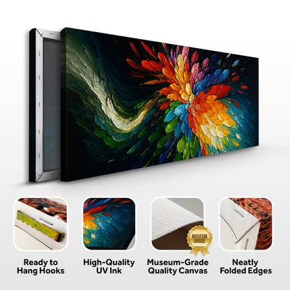Cosmic Burst Wall Art canvas by Tailored Canvases with a vivid rainbow color burst on Tampa Home & Garden Store