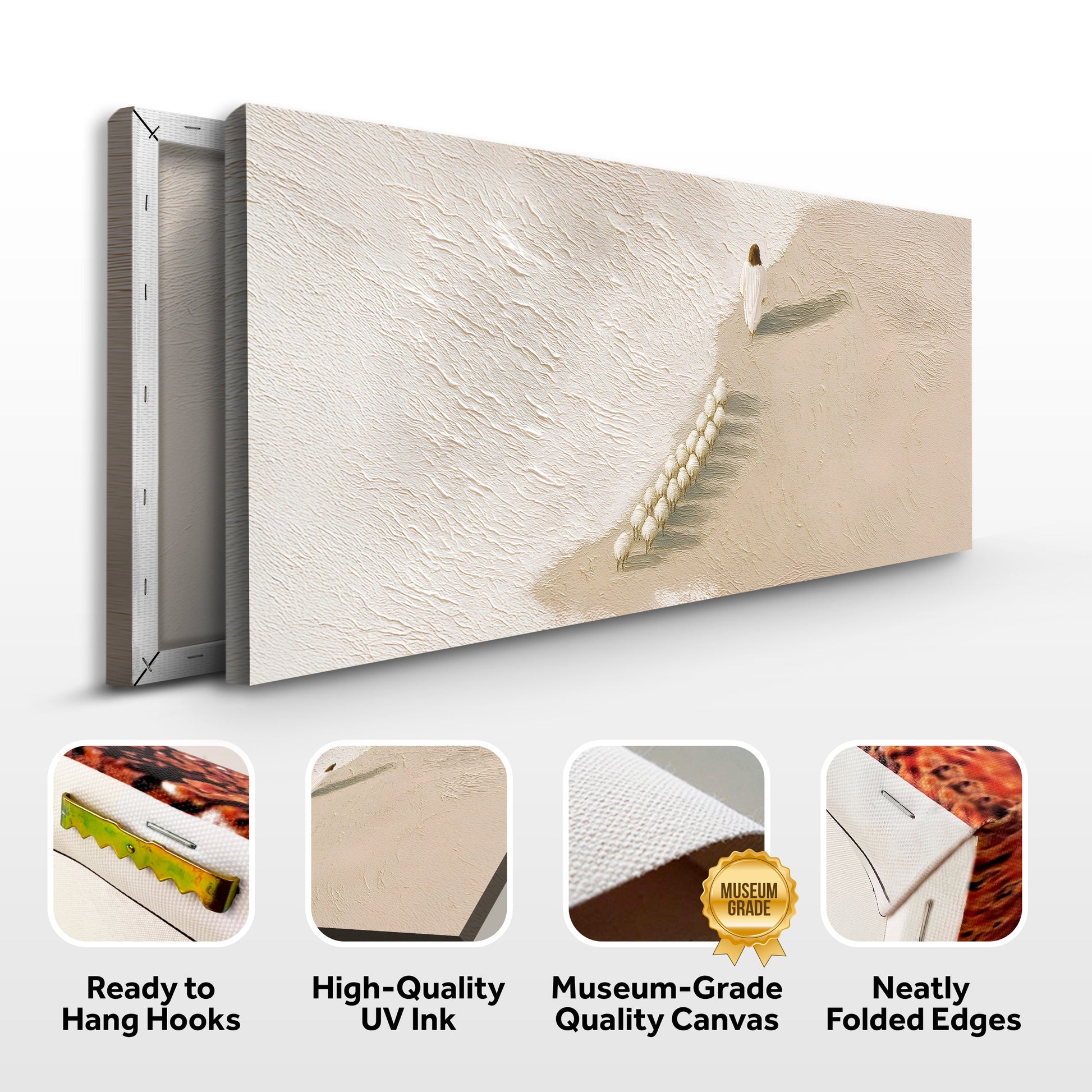 Jesus Flock of Sheep Faith Wall Art canvas lone figure in white robe Tailored Canvases on Tampa Home & Garden Store