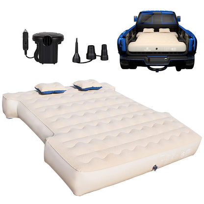 Umbrauto Nissan short-bed truck bed air mattress with beige color, pump and adapters on Tampa Home & Garden Store