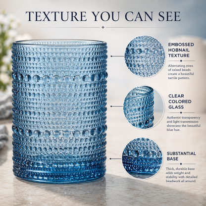 Textured Hobnail Lowball and Highball Set of 12