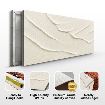 Tailored Canvases Abstract Minimalist Wave Wall Art II canvas; beige texture with stretcher bars on Tampa Home & Garden Store