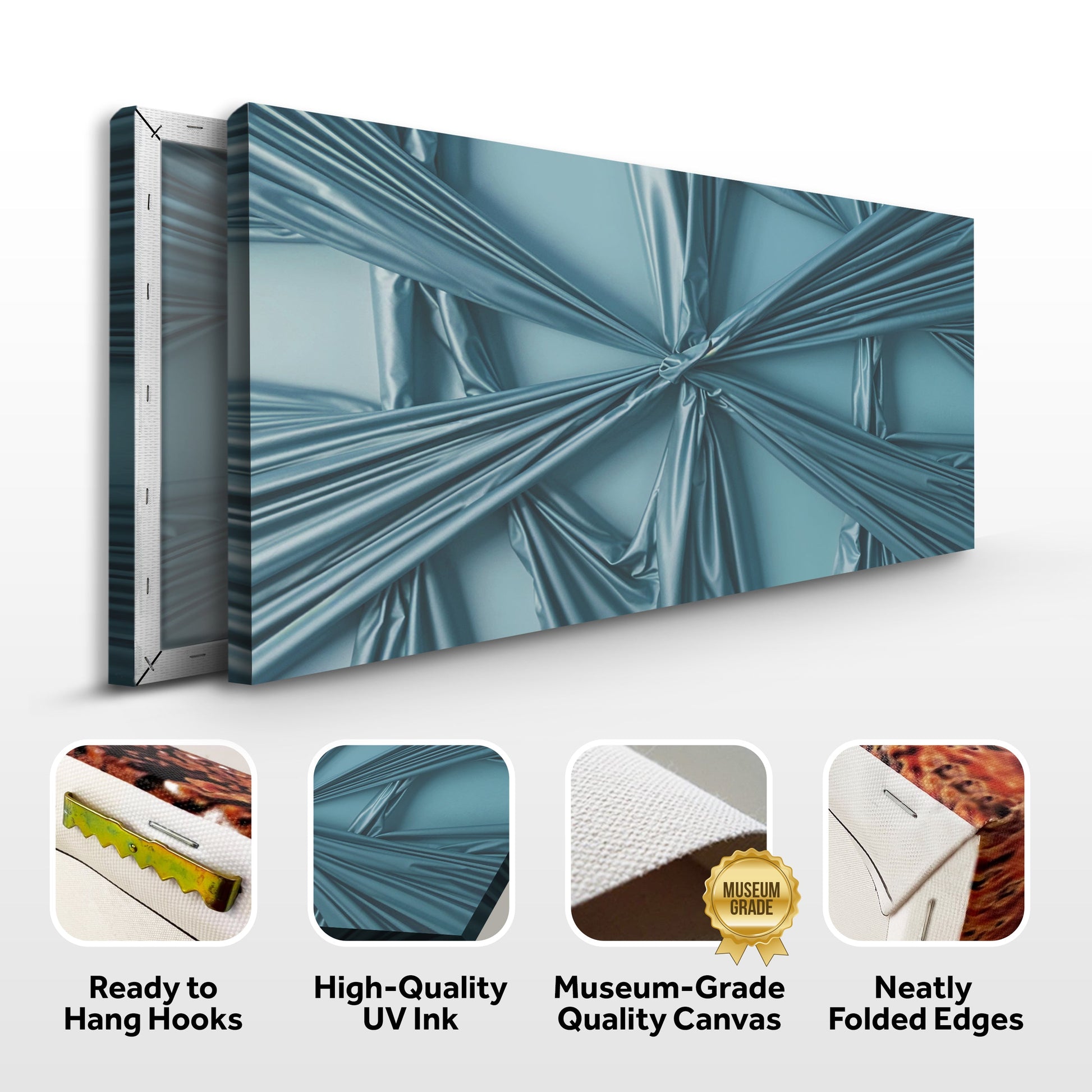 Modern Abstract Minimalist Wall Art V on blue-toned canvas by Tailored Canvases on Tampa Home & Garden Store