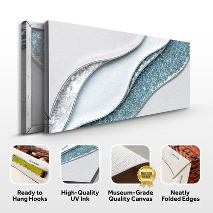 Lighter Waves Wall Art canvas by Tailored Canvases in cool blue tones for crafting spaces on Tampa Home & Garden Store