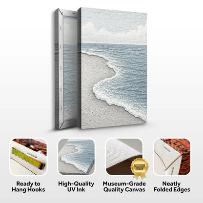 Three-panel White Waves Abstract Canvas by Tailored Canvases, crafting canvas on Tampa Home & Garden Store