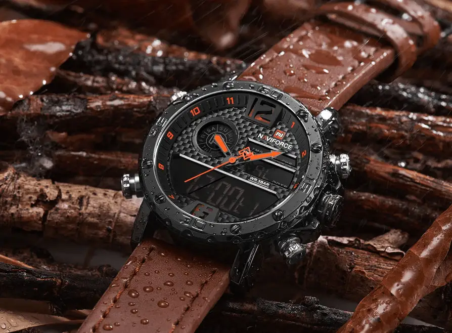 Men's Sports Waterproof Watch With Digital Analog
