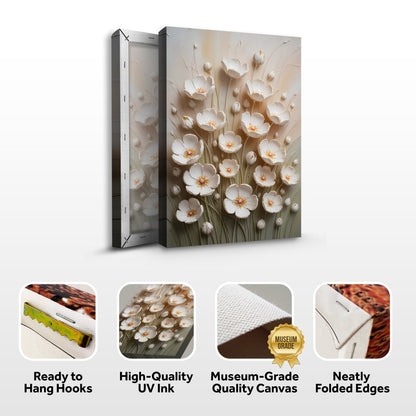 Floral Wall Art canvas by Tailored Canvases in soft beige tones on Tampa Home & Garden Store