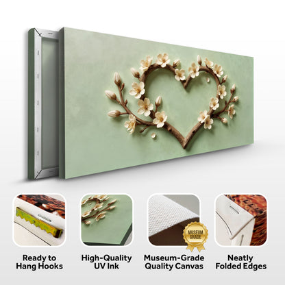 Harmony in Bloom Wall Art crafting canvas by Tailored Canvases with green bg and blossoms on Tampa Home & Garden Store