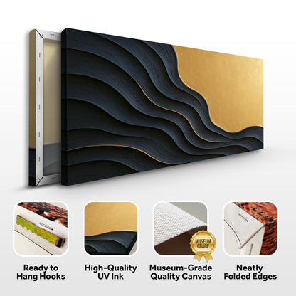 Canvas Black And Gold Minimalist Abstract XII by Tailored Canvases crafting canvas 3-pack on Tampa Home & Garden Store