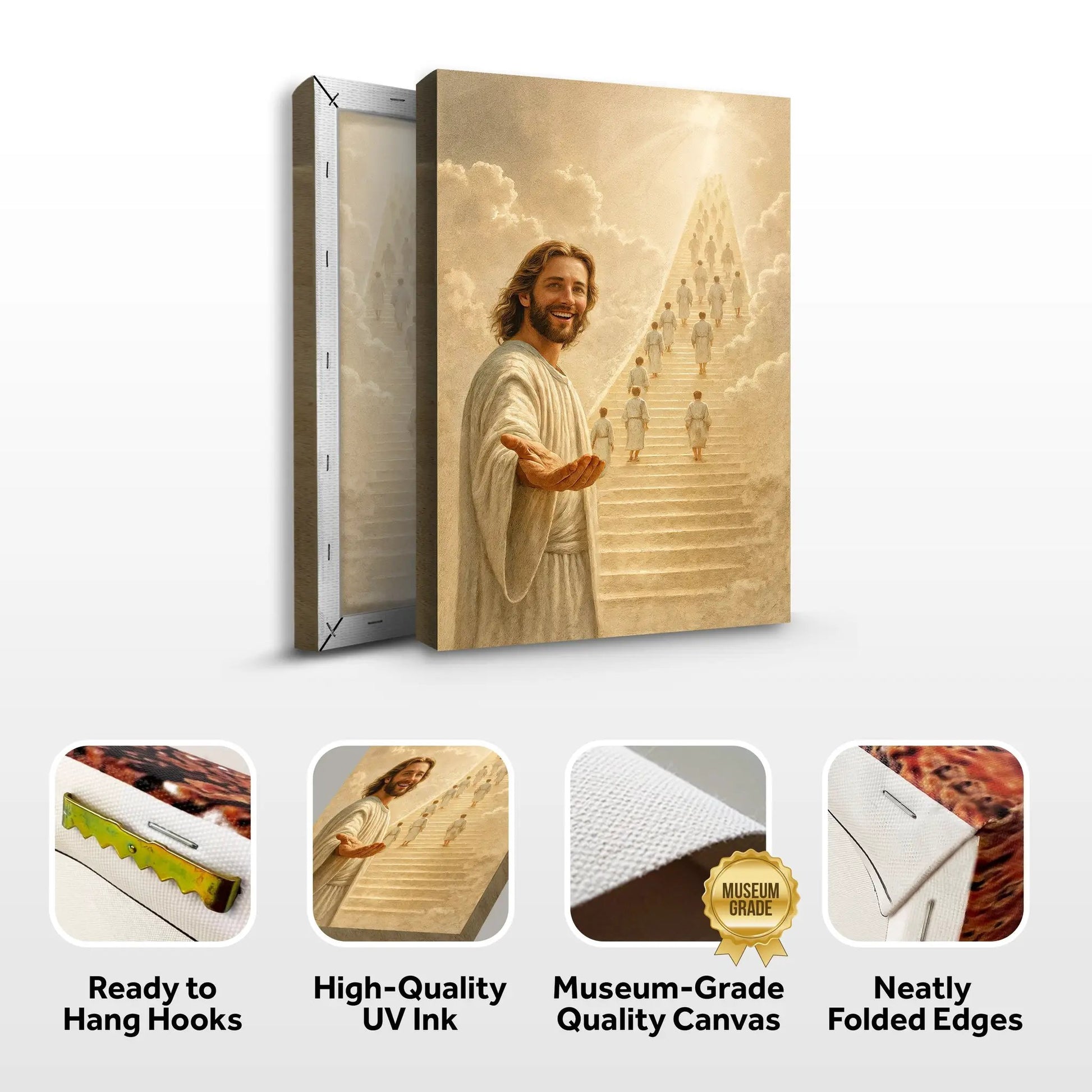 Stairway To Heaven Faith Wall Art canvas by Tailored Canvases, sepia-toned crafting canvas on Tampa Home & Garden Store