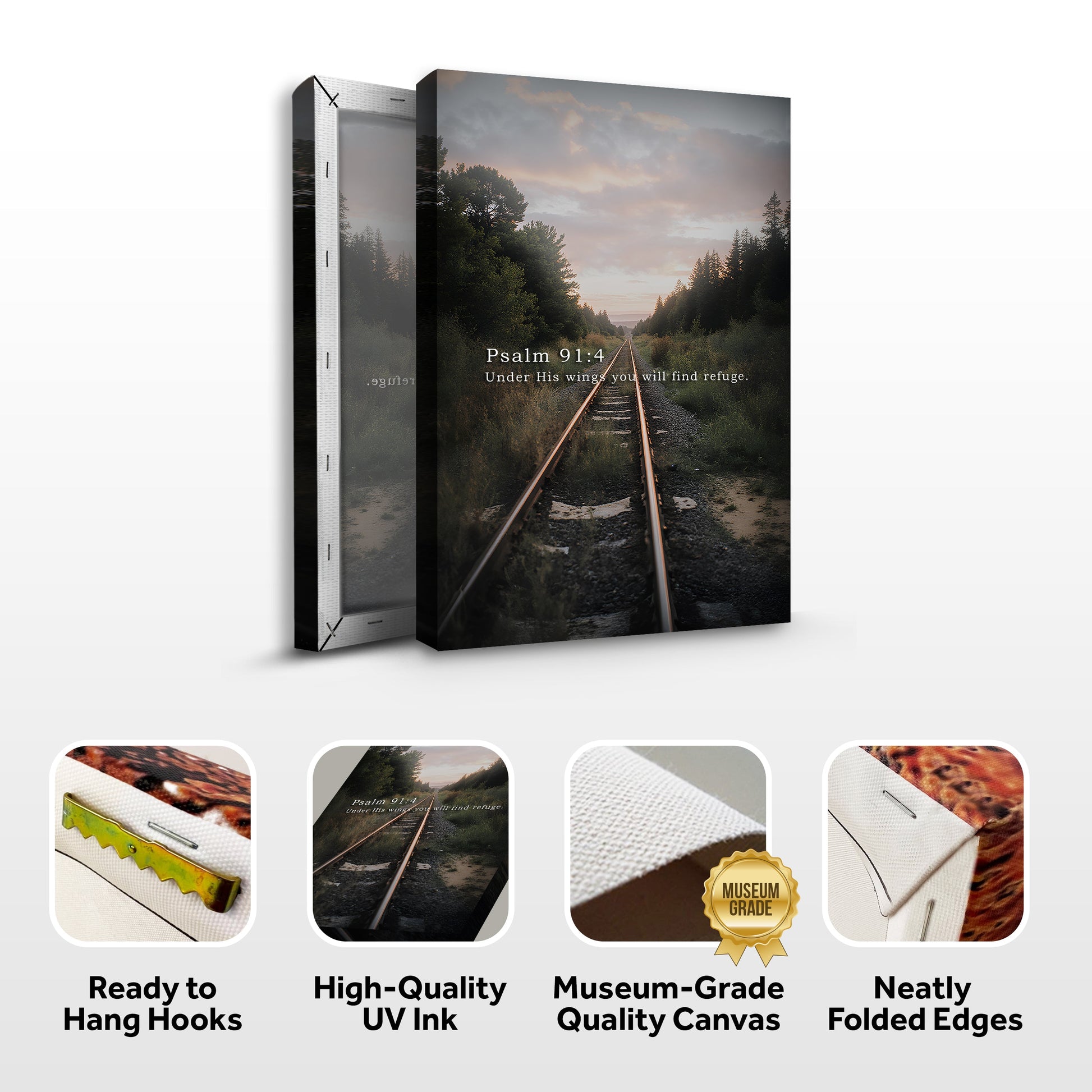 Canvas wall art Tailored Canvases Psalm 91:4 Under His Wings You Will Find Refuge sunset on Tampa Home & Garden Store