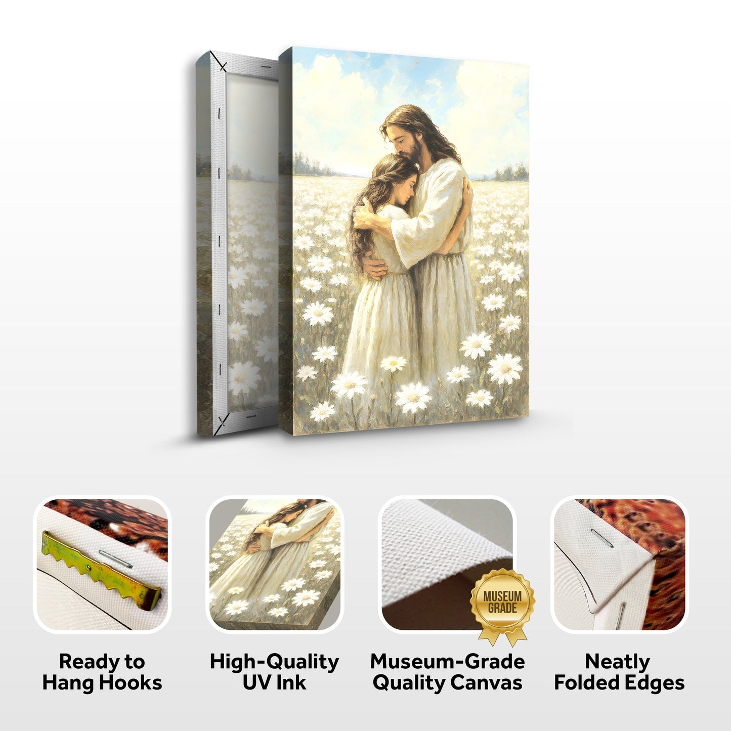 Divine Embrace of Grace Faith Wall Art canvas by Tailored Canvases, 2-piece crafting canvas set on Tampa Home & Garden Store