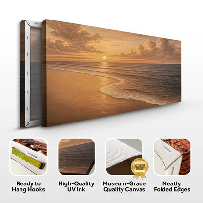 Beach Shoreline Coastal Wall Art VIII canvas set of 3 by Tailored Canvases with sunset over sea on Tampa Home & Garden Store