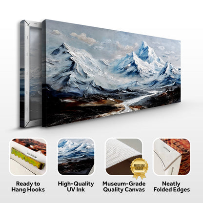 Mountain Minimalist Wall Art II canvas, multi-panel snow mountains by Tailored Canvases on Tampa Home & Garden Store