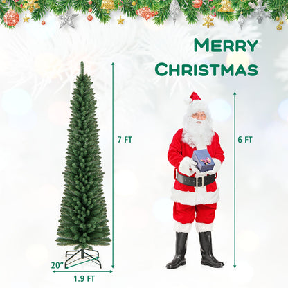 7 ft pencil Christmas tree with memory wire branches and upgraded metal stand DirectDeals on Tampa Home & Garden Store