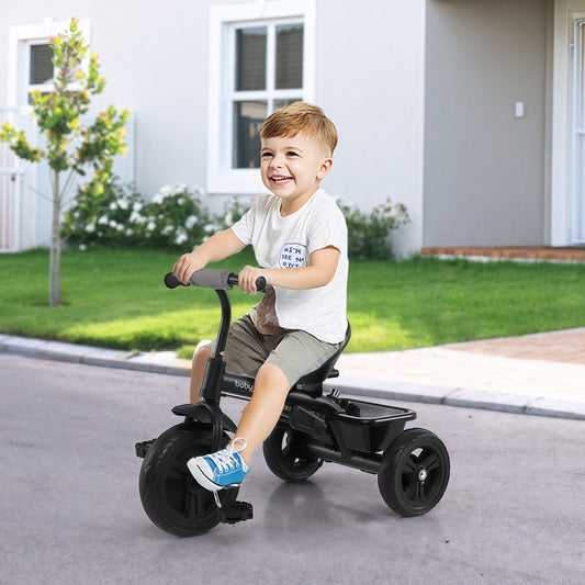 7-in-1 Baby Stroller Tricycle with Adjustable Canopy and Foldable Footrests for Ages 9-60 Months Old - Tampa Home & Garden Store