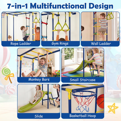 DirectDeals 7-in-1 Indoor Jungle Gym for Toddlers with slide and rings on Tampa Home & Garden Store