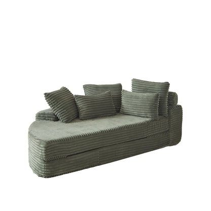 Semi Circular 2 in 1 Sofa Bed with Neck Pillow