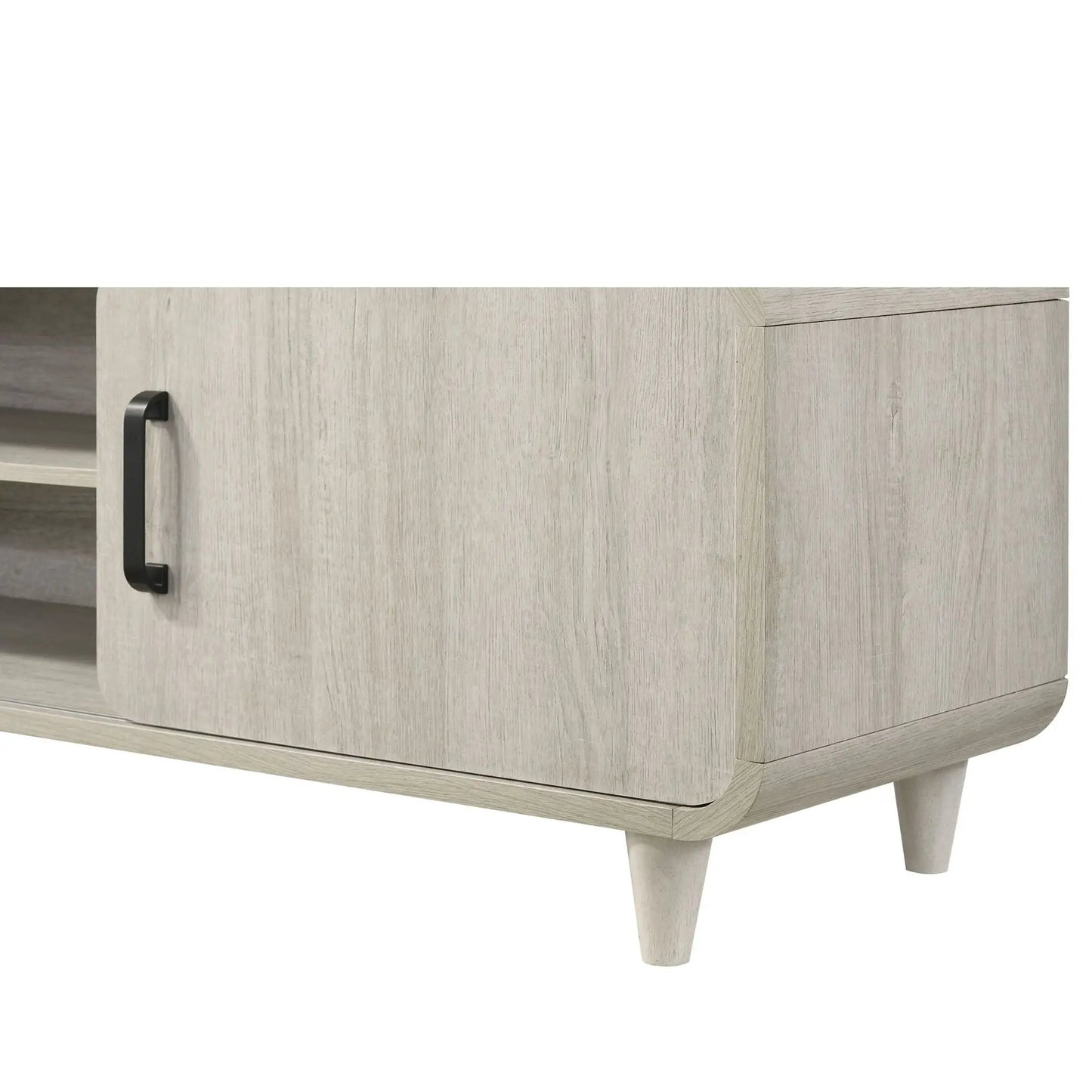 TV stand antique white with sliding doors and black handles, Unique Piece Furniture on Tampa Home & Garden Store