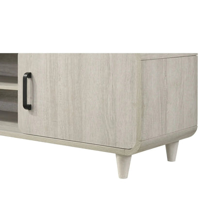 TV stand antique white with sliding doors and black handles, Unique Piece Furniture on Tampa Home & Garden Store