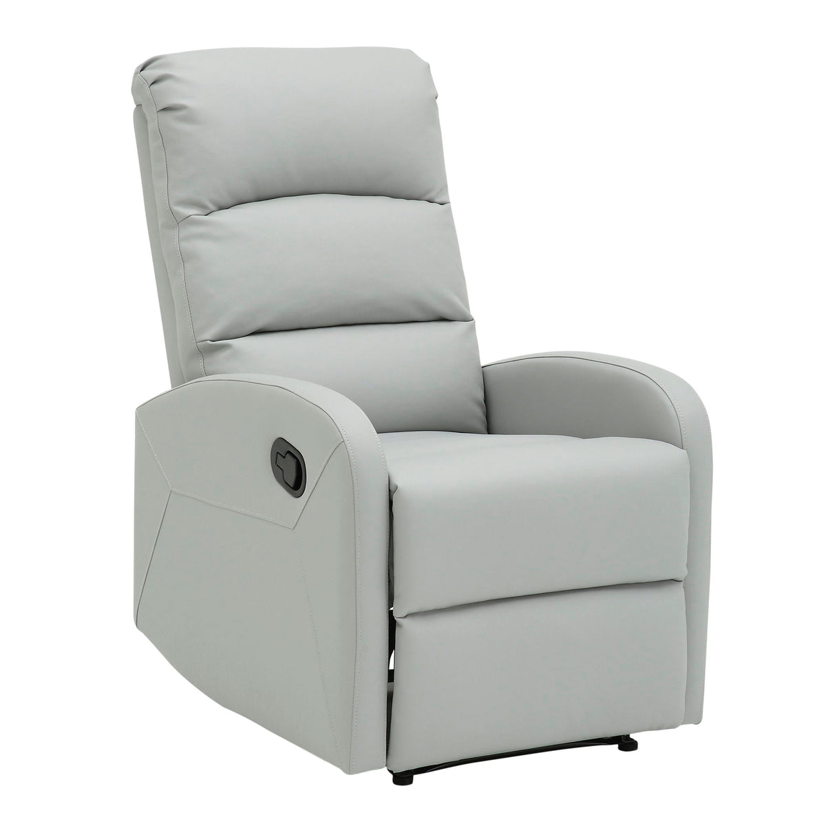 Dormi Contemporary Recliner Chair by HouseOfZazla in gray upholstery with padded back on Tampa Home & Garden Store