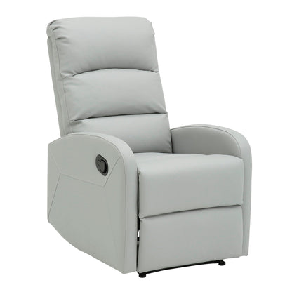 Dormi Contemporary Recliner Chair by HouseOfZazla in gray upholstery with padded back on Tampa Home & Garden Store