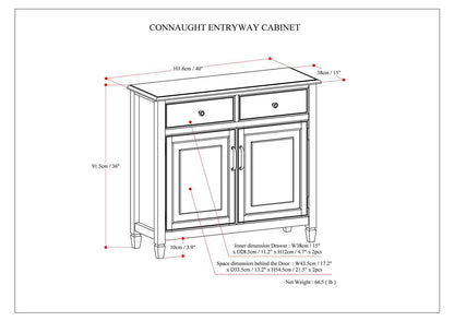 Connaught Entryway Storage Cabinet by HouseOfZazla with two drawers and two panel doors on Tampa Home & Garden Store