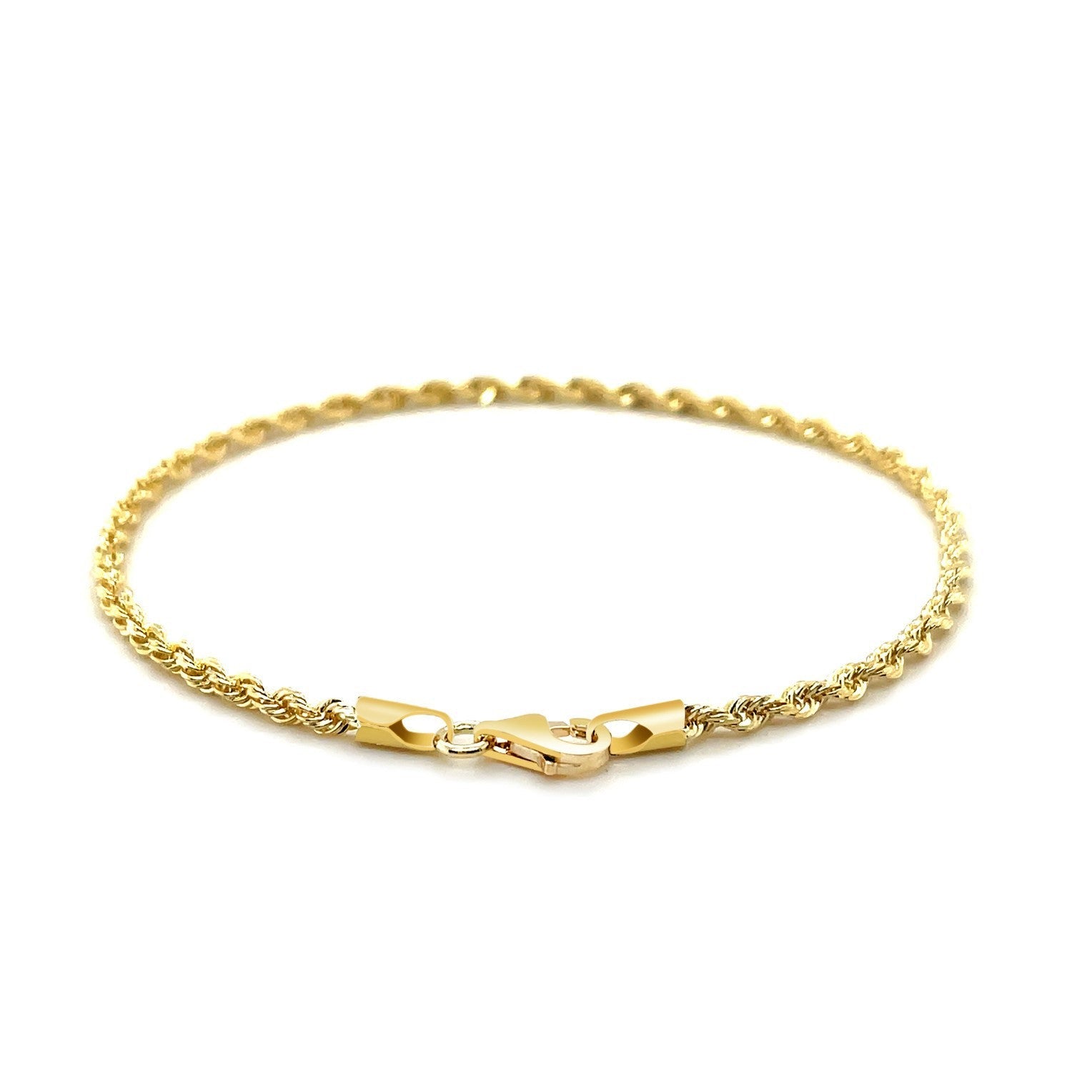 Bracelet 2.5mm 10k yellow gold solid diamond-cut rope by Bids.com on Tampa Home & Garden Store