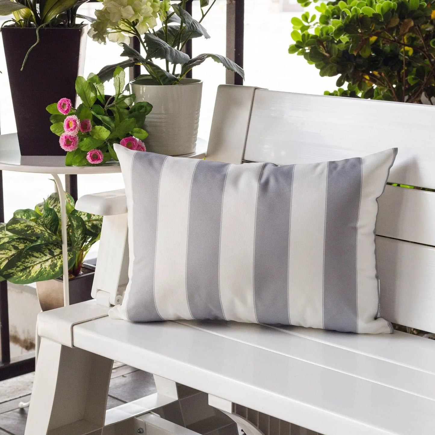 Horizon Stripe Pillow Outdoor and Indoor