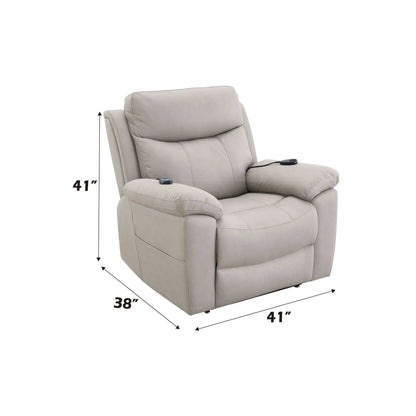 Chriki Power Motion Recliner with Lift and Massage in beige fabric by Unique Piece Furniture on Tampa Home & Garden Store