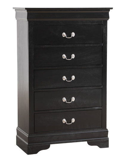 Louis Phillipe accent chest black finish with silver pulls by HouseOfZazla on Tampa Home & Garden Store