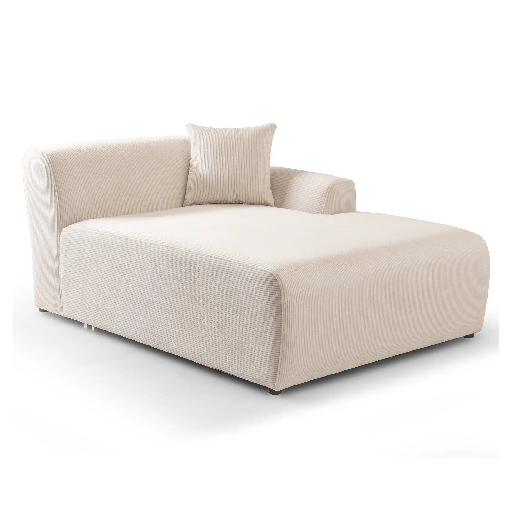 Mar Sectional Sofa beige corduroy by Unique Piece Furniture with pillow on Tampa Home & Garden Store