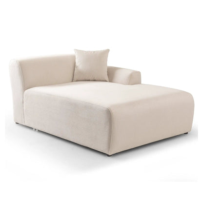 Mar Sectional Sofa beige corduroy by Unique Piece Furniture with pillow on Tampa Home & Garden Store